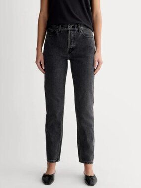 Everlane Cheeky Straight Jean Size 28 High Rise Runs Small Washed Black